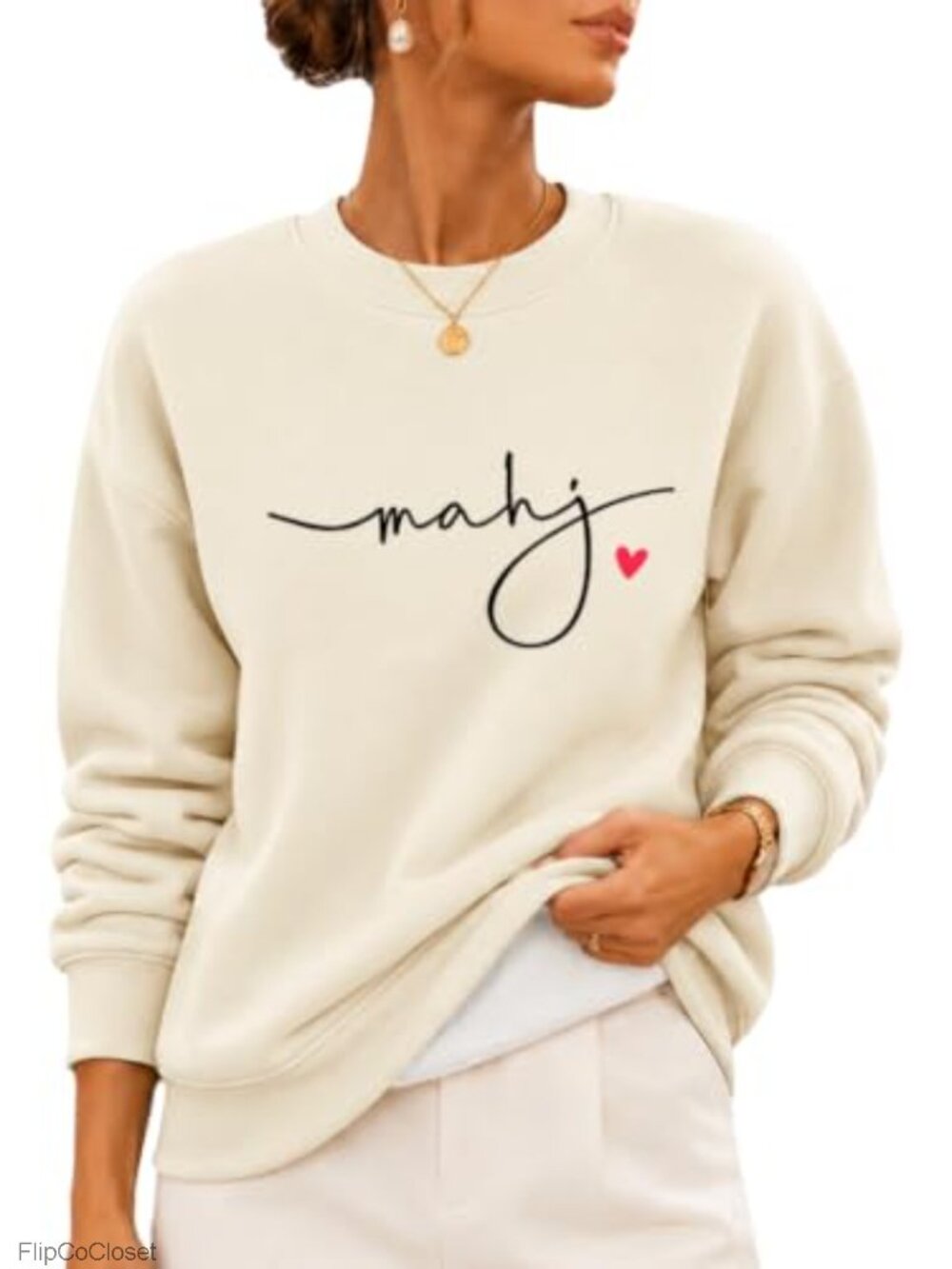 Mahjong Sweatshirt Women Fleece Lined Crewneck Graphic Pullover